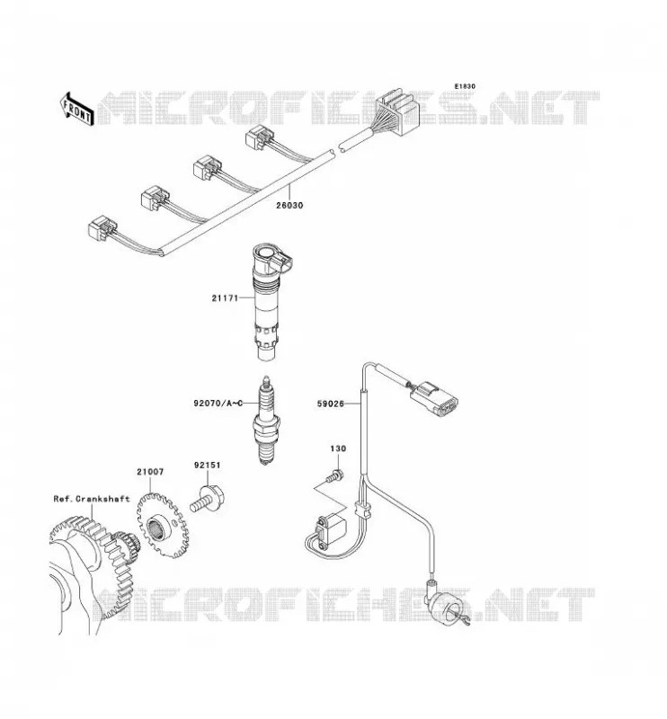 IGNITION SYSTEM Kawasaki MOTOS 1000 2004 Z1000  ZR1000-A2