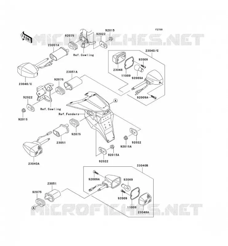 INDICATORS Kawasaki MOTOS 1000 2004 Z1000  ZR1000-A2