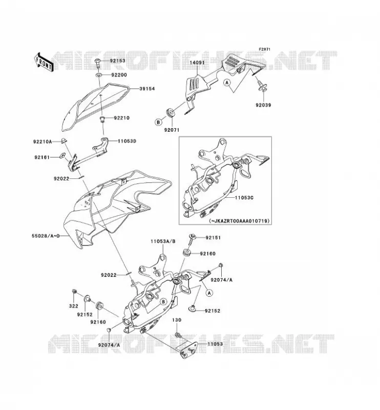 COWLING Kawasaki MOTOS 1000 2004 Z1000  ZR1000-A2H