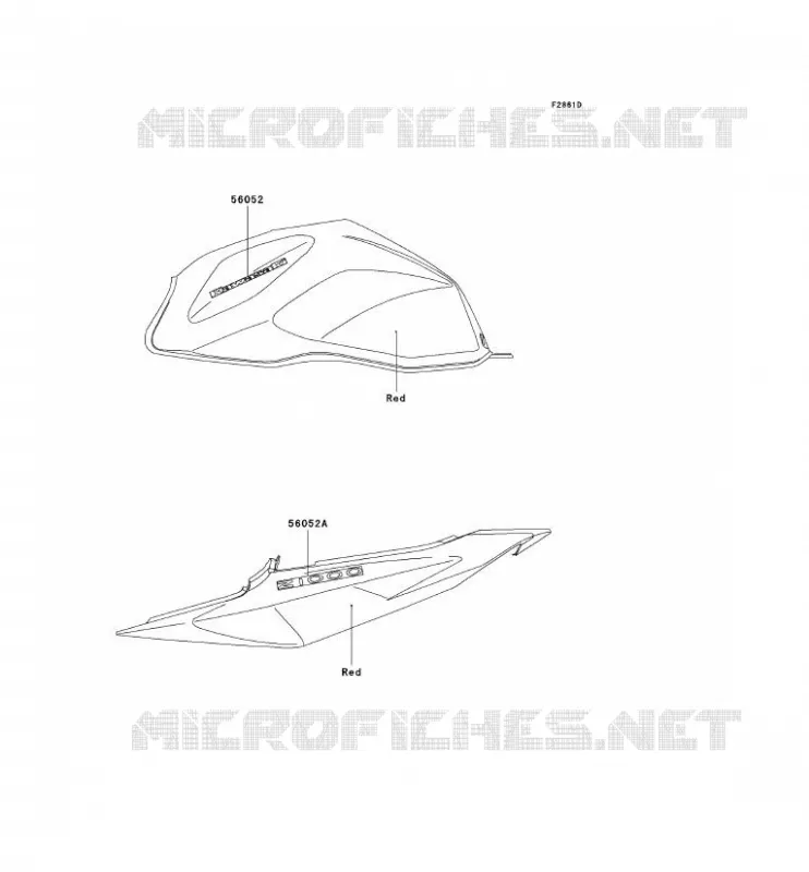 STICKER(RED) Kawasaki MOTOS 1000 2004 Z1000  ZR1000-A2H
