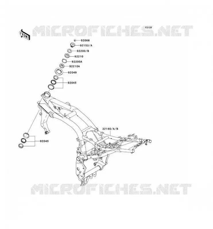 CHASSIS Kawasaki MOTOS 1000 2004 Z1000  ZR1000-A2H