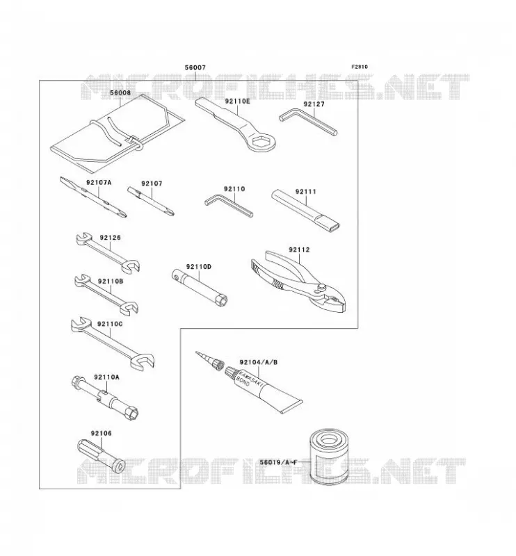 TOOL Kawasaki MOTOS 1000 2004 Z1000  ZR1000-A2H