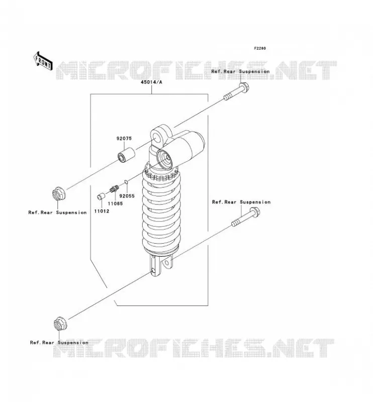 SUSPENSION - SHOCK ABSORBER Kawasaki MOTOS 1000 2005 Z1000  ZR1000-A3