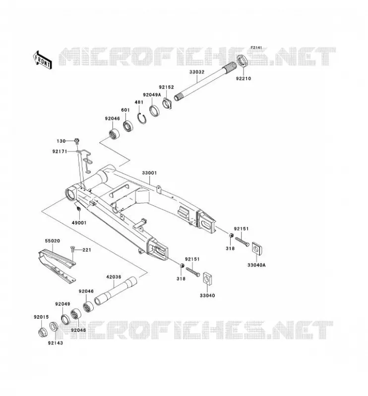 SWINGARM Kawasaki MOTOS 1000 2006 Z1000  ZR1000A6F