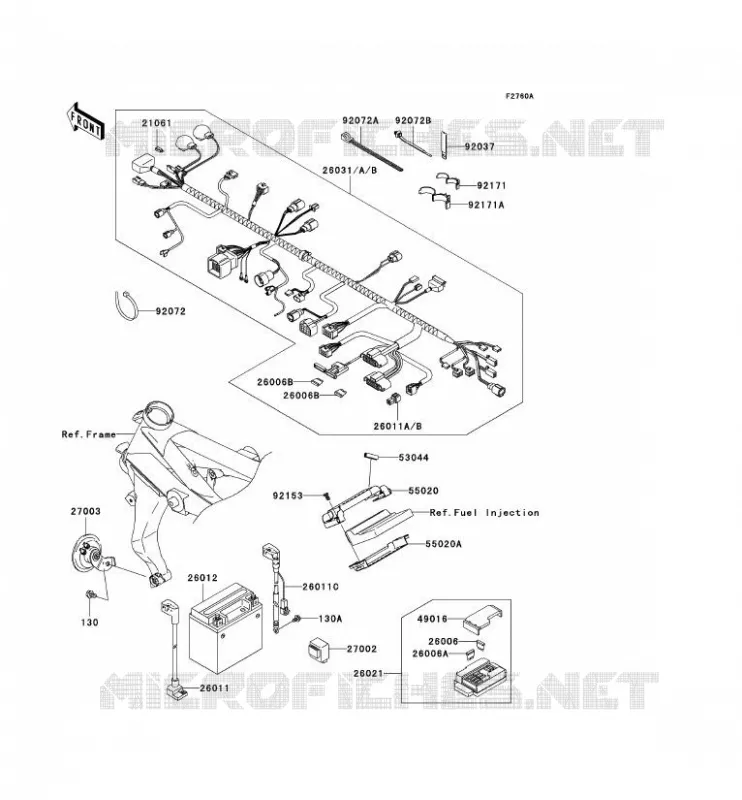 CHASSIS ELECTRICAL EQUIPMENT Kawasaki MOTOS 1000 2006 Z1000  ZR1000A6F