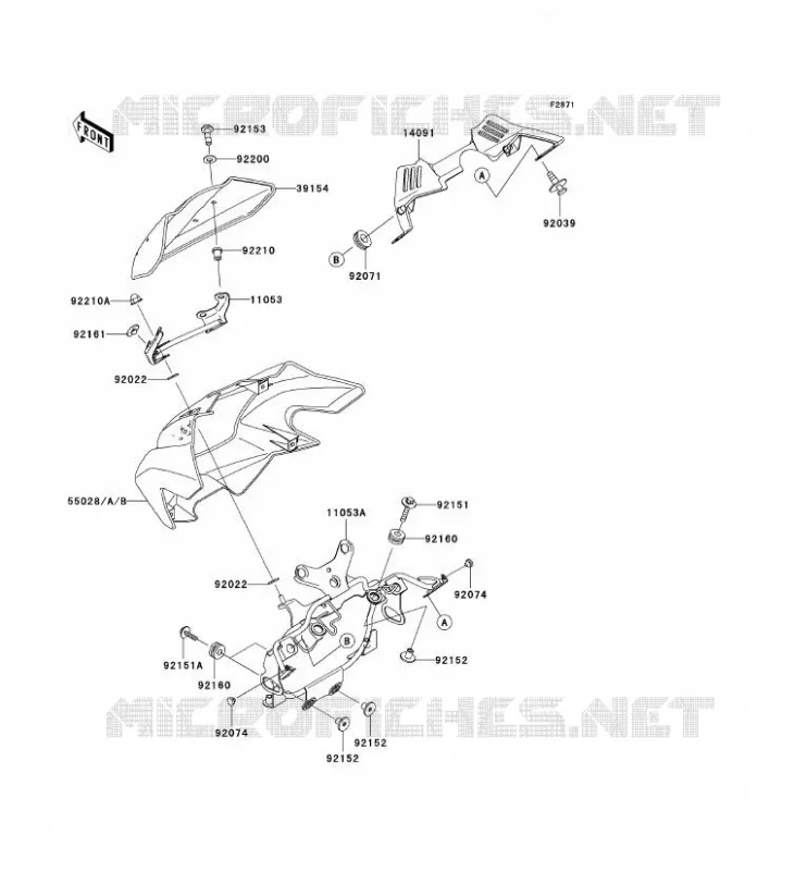 COWLING Kawasaki MOTOS 1000 2006 Z1000  ZR1000A6F