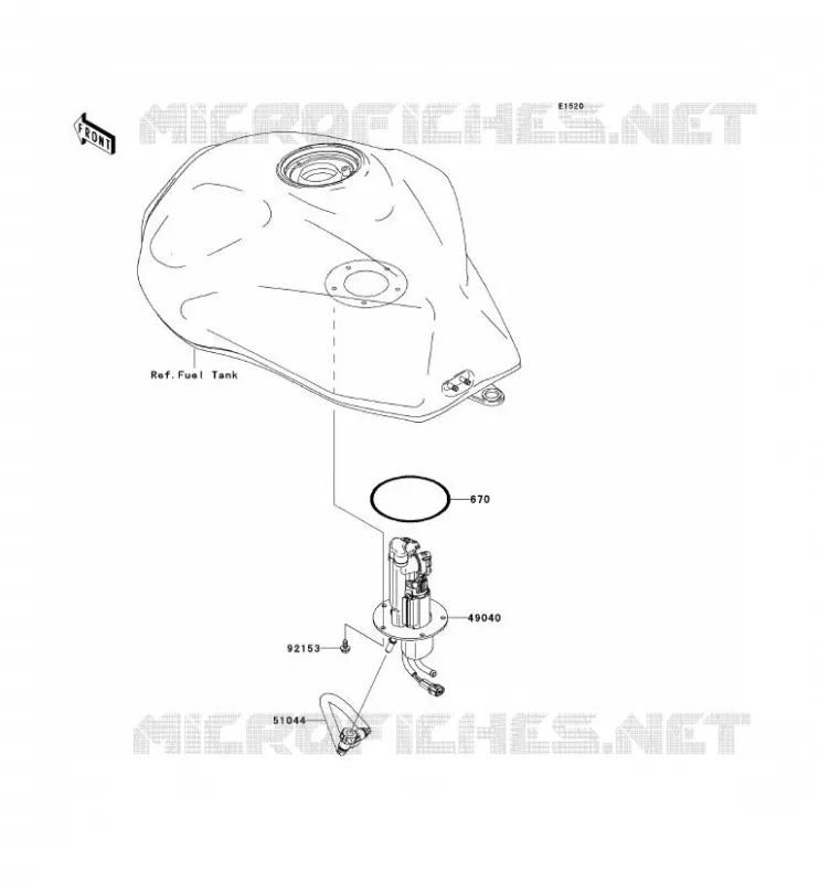 FUEL PUMP Kawasaki MOTOS 1000 2006 Z1000  ZR1000A6F