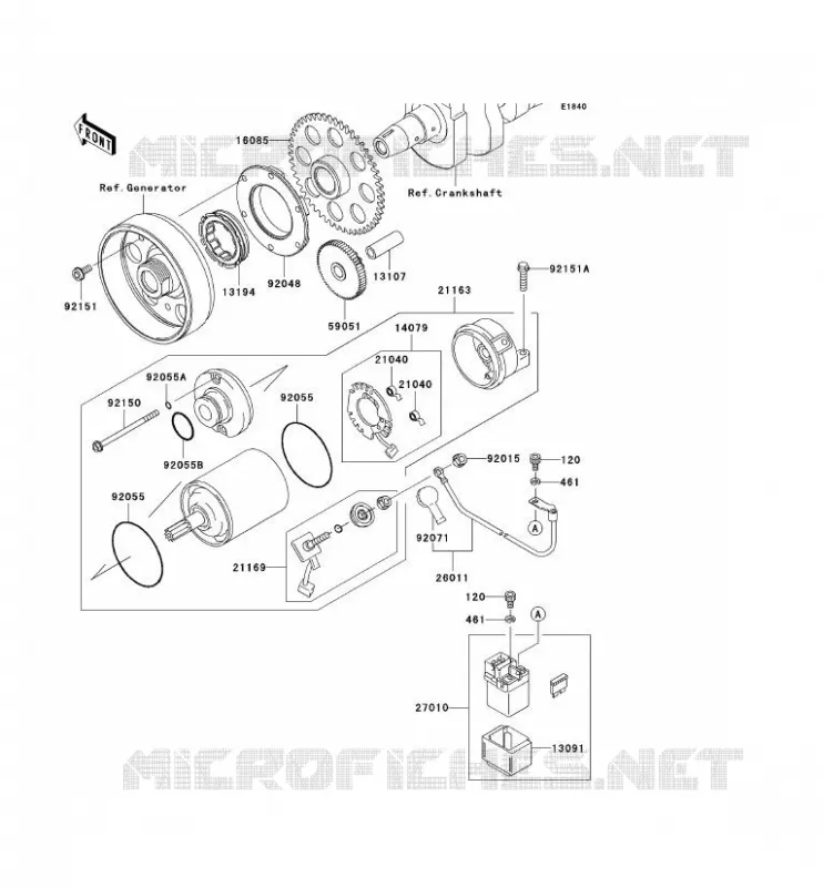 STARTER MOTOR Kawasaki MOTOS 1000 2006 Z1000  ZR1000A6F