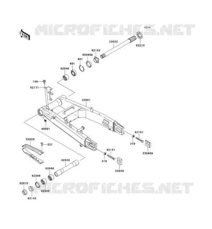 SWINGARM Kawasaki MOTOS 1000 2006 Z1000  ZR1000A6F