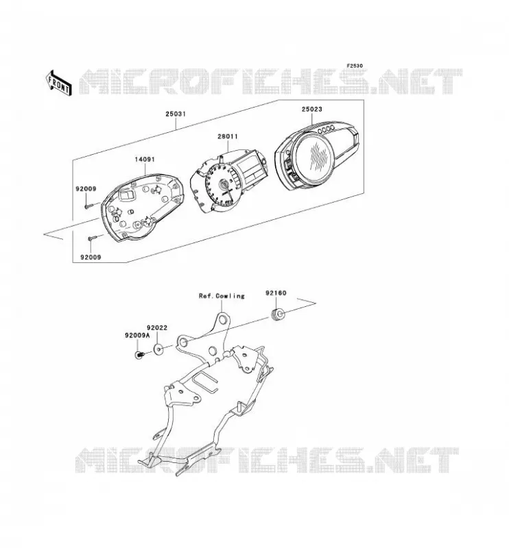 METERS Kawasaki MOTOS 1000 2007 Z1000  ZR1000B7F