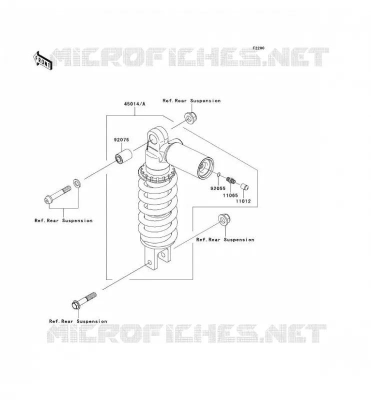 SUSPENSION - SHOCK ABSORBER Kawasaki MOTOS 1000 2007 Z1000  ZR1000B7F