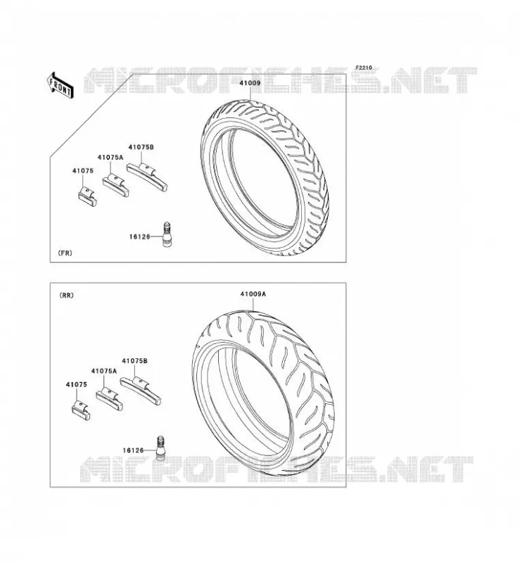 TIRES Kawasaki MOTOS 1000 2007 Z1000  ZR1000B7F