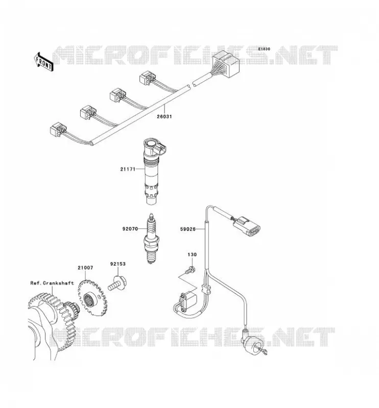 IGNITION SYSTEM Kawasaki MOTOS 1000 2007 Z1000  ZR1000B7F