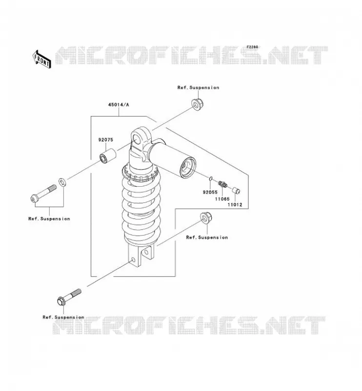 SUSPENSION - SHOCK ABSORBER Kawasaki MOTOS 1000 2007 Z1000  ZR1000B7F