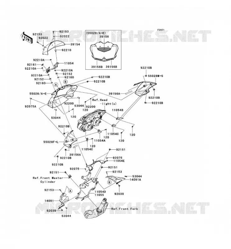 COWLING Kawasaki MOTOS 1000 2007 Z1000  ZR1000B7F