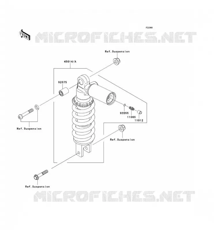 SUSPENSION - SHOCK ABSORBER Kawasaki MOTOS 1000 2008 Z1000  ZR1000B8F