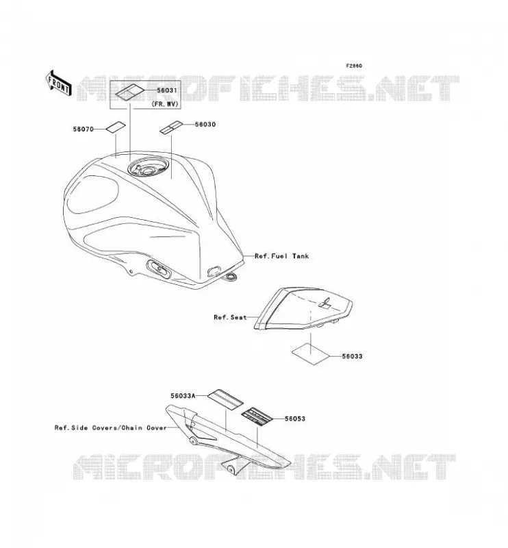 LABELS Kawasaki MOTOS 1000 2009 Z1000  ZR1000B9F