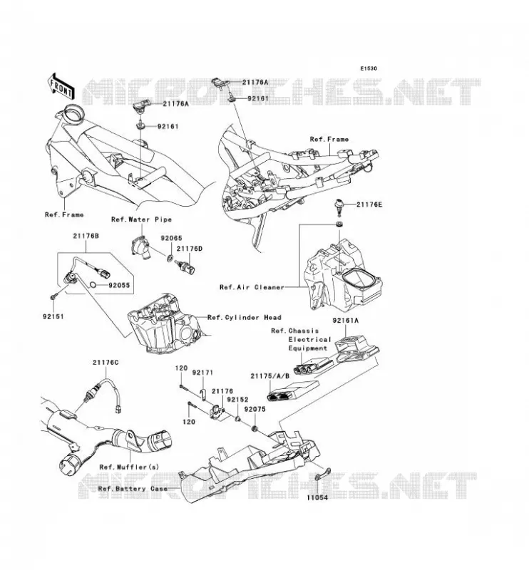 FUEL INJECTION Kawasaki MOTOS 1000 2007 Z1000 ABS  ZR1000C7F