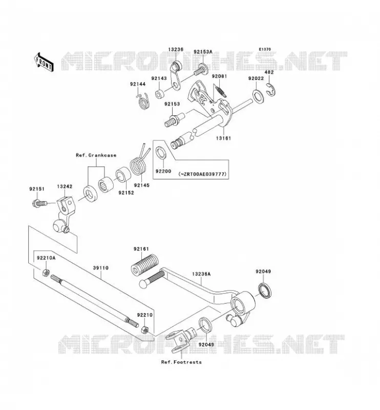 SHIFT Kawasaki MOTOS 1000 2007 Z1000 ABS  ZR1000C7F