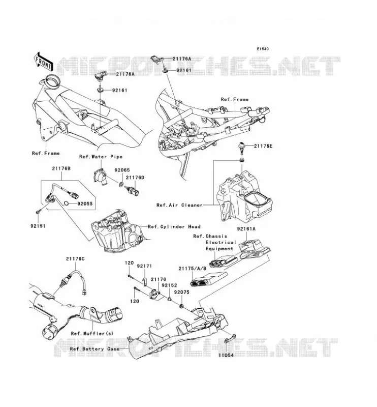FUEL INJECTION Kawasaki MOTOS 1000 2007 Z1000 ABS  ZR1000C7F