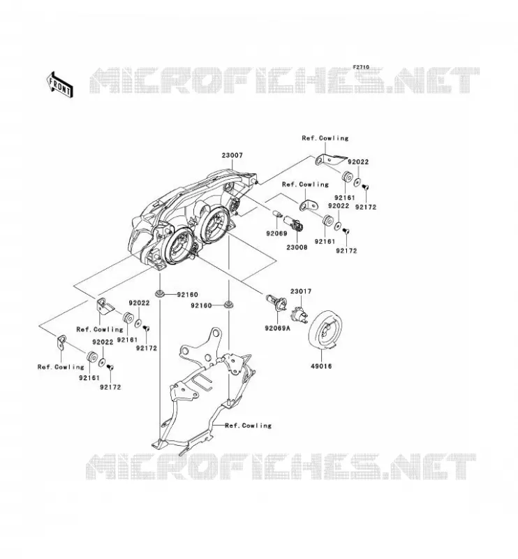 LENS(S) Kawasaki MOTOS 1000 2007 Z1000 ABS  ZR1000C7F