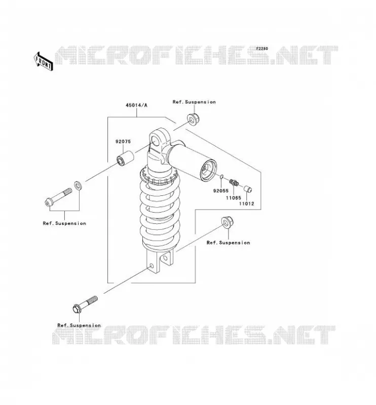 SUSPENSION - SHOCK ABSORBER Kawasaki MOTOS 1000 2008 Z1000 ABS  ZR1000C8F