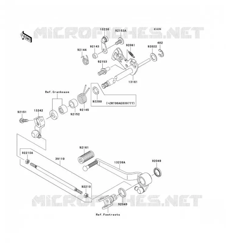 SHIFT Kawasaki MOTOS 1000 2009 Z1000 ABS  ZR1000C9F