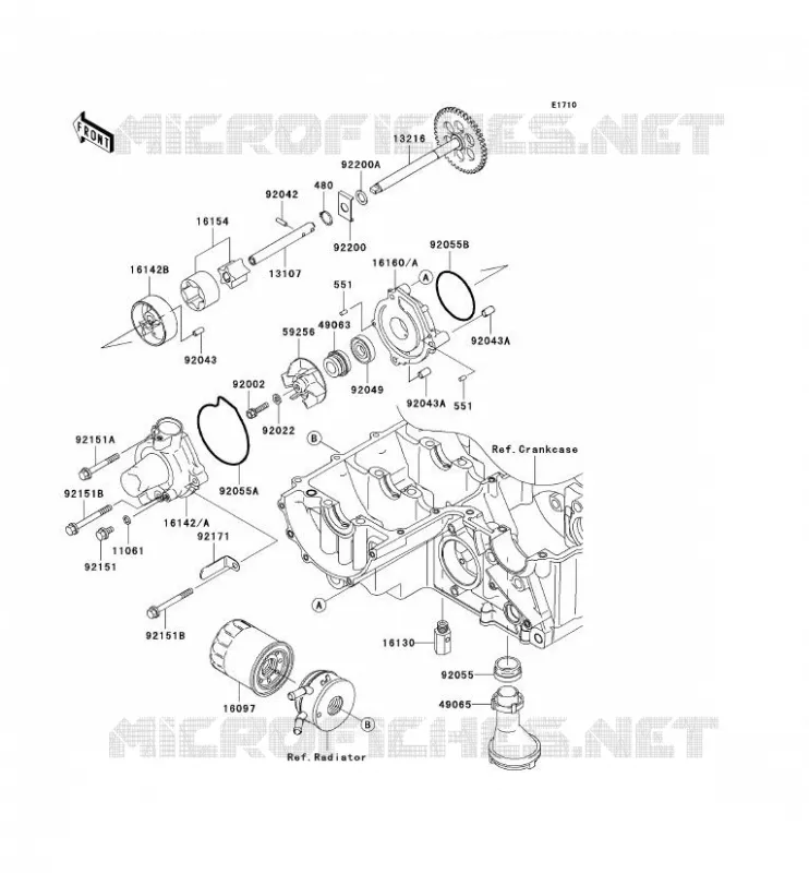 OIL PUMP Kawasaki MOTOS 1000 2009 Z1000 ABS  ZR1000C9F