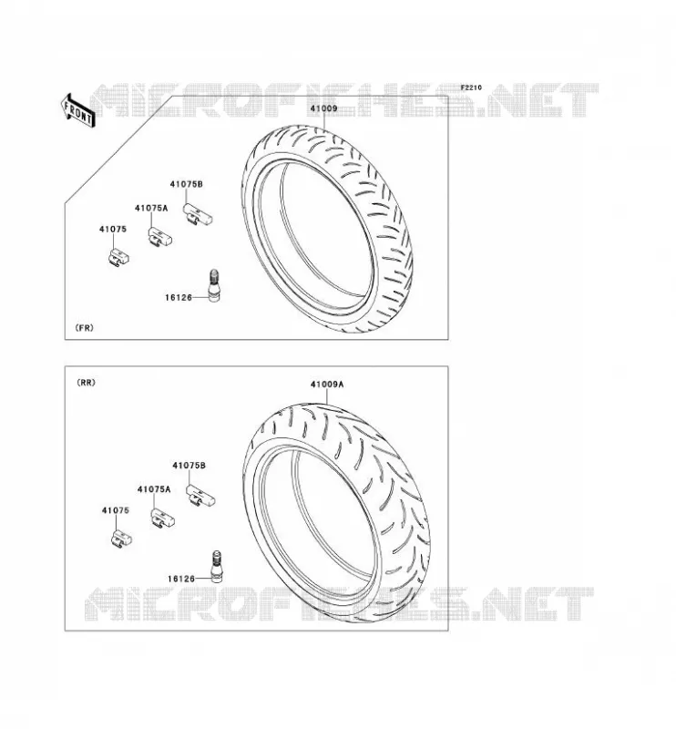 TIRES Kawasaki MOTOS 1000 2010 Z1000  ZR1000DAF