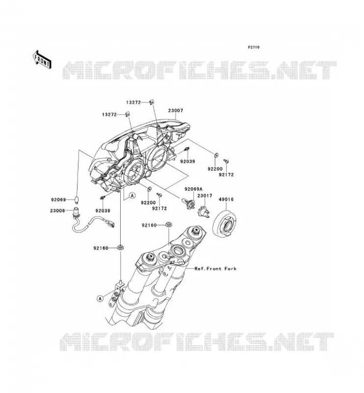 LENS(S) Kawasaki MOTOS 1000 2010 Z1000  ZR1000DAS