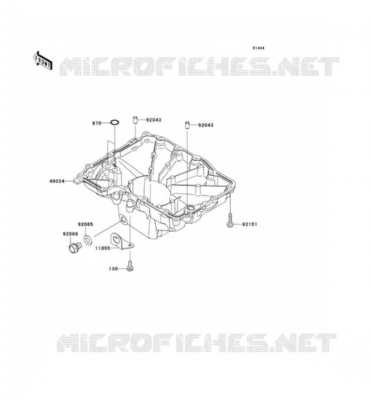 OIL PAN Kawasaki MOTOS 1000 2011 Z1000  ZR1000DBF