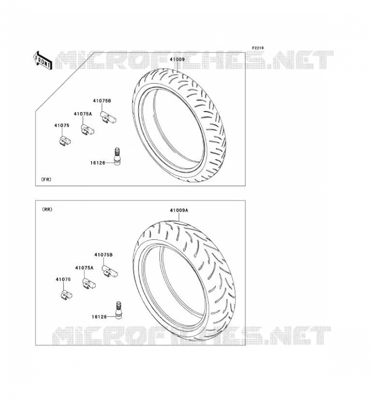 TIRES Kawasaki MOTOS 1000 2011 Z1000  ZR1000DBF