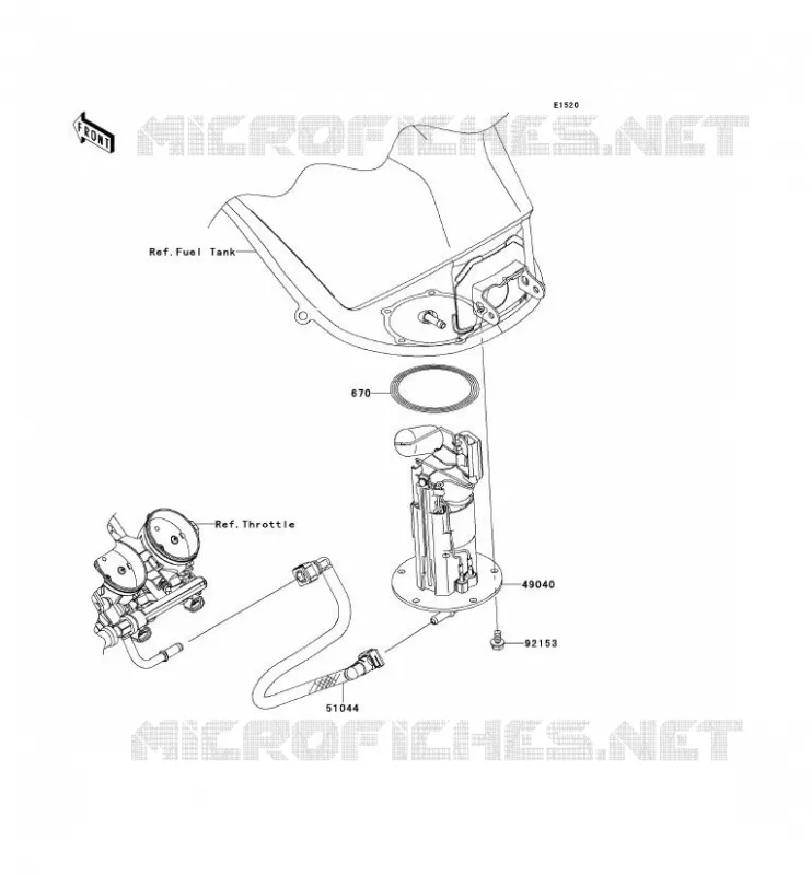 FUEL PUMP Kawasaki MOTOS 1000 2011 Z1000  ZR1000DBF