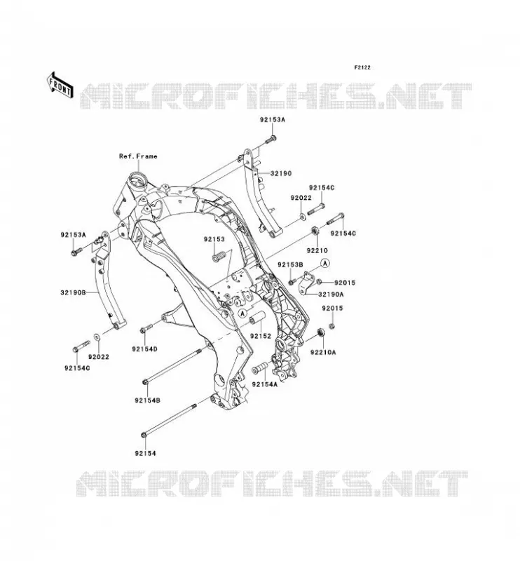 ENGINE MOUNT Kawasaki MOTOS 1000 2011 Z1000  ZR1000DBF