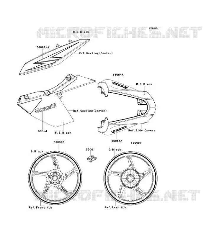 STICKER(ORANGE) Kawasaki MOTOS 1000 2012 Z1000  ZR1000DCF