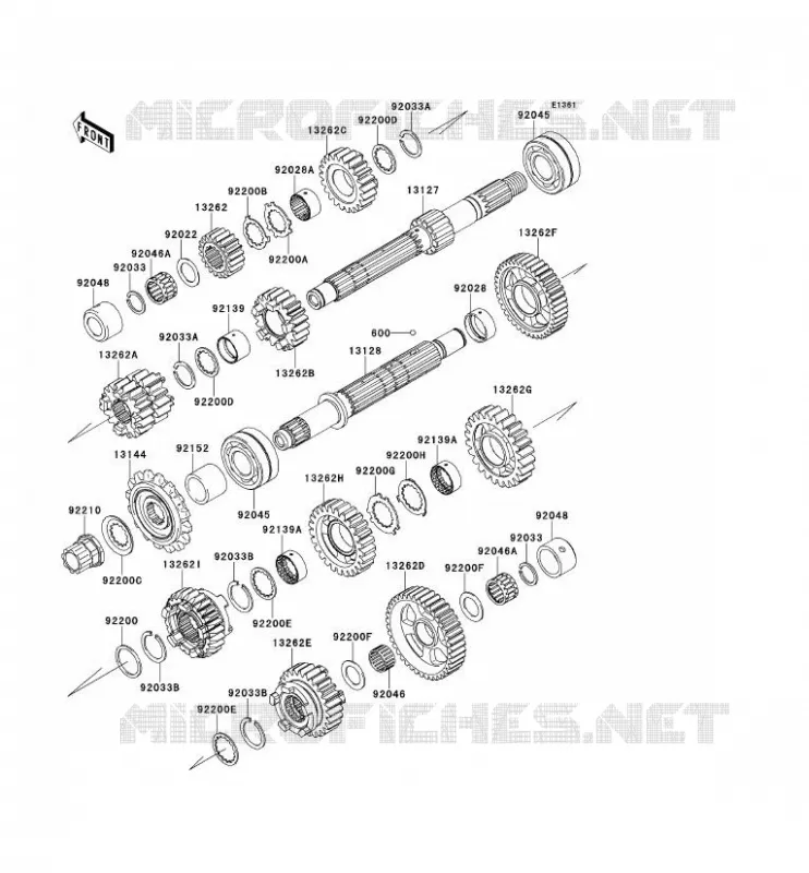 TRANSMISSION Kawasaki MOTOS 1000 2012 Z1000  ZR1000DCF
