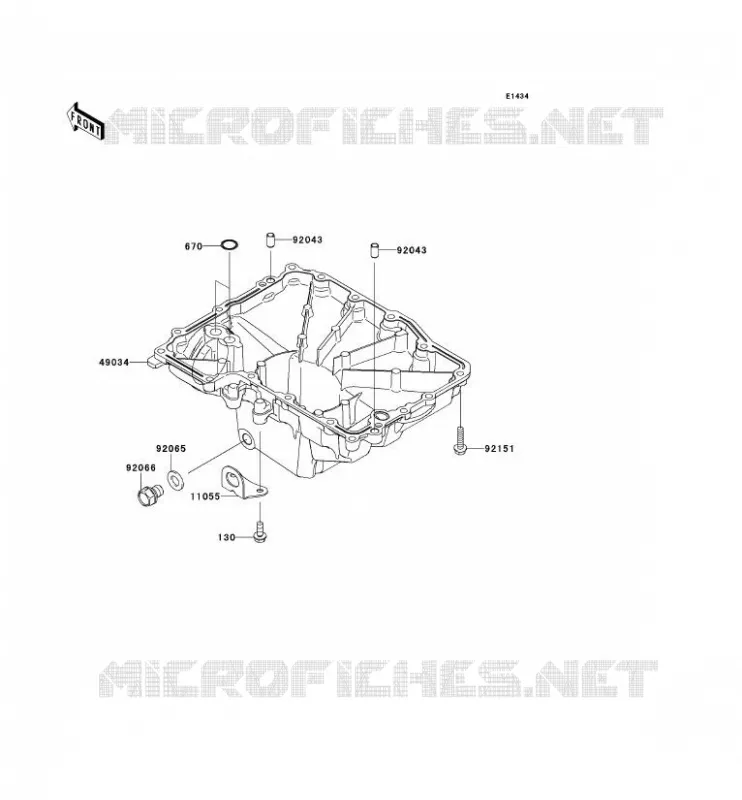 OIL PAN Kawasaki MOTOS 1000 2012 Z1000  ZR1000DCF