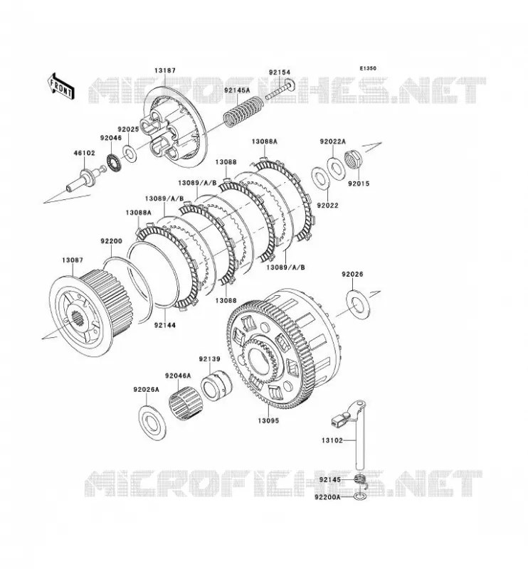 CLUTCH Kawasaki MOTOS 1000 2011 Z1000 ABS  ZR1000EBF