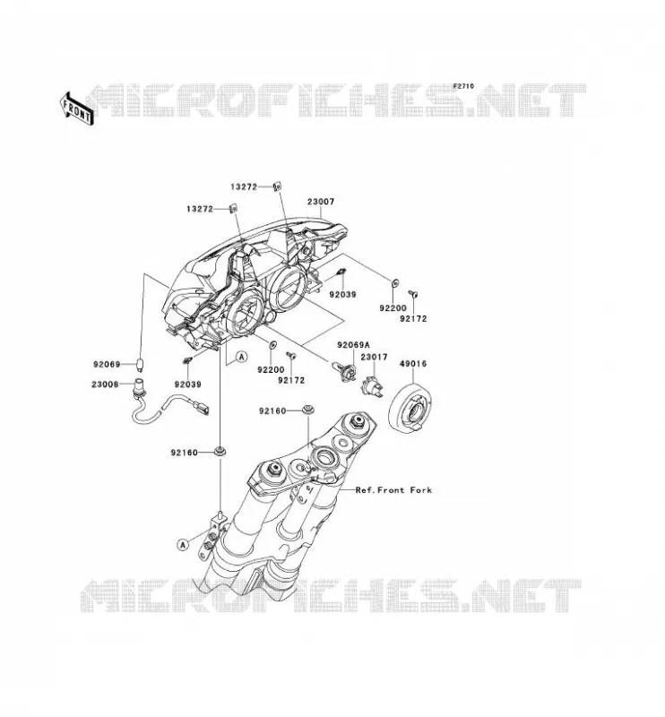 LENS(S) Kawasaki MOTOS 1000 2012 Z1000 ABS  ZR1000ECF