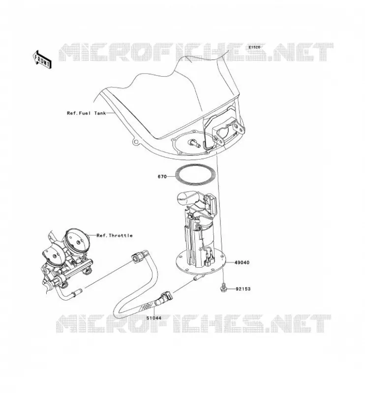 FUEL PUMP Kawasaki MOTOS 1000 2013 Z1000 ABS  ZR1000EDF