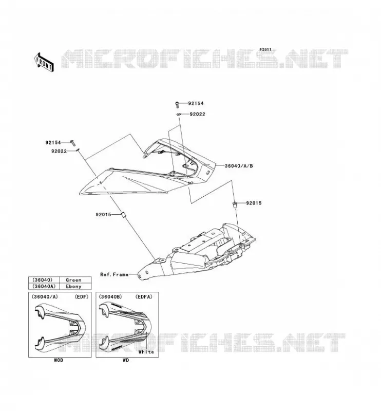 SIDE COWLING Kawasaki MOTOS 1000 2013 Z1000 ABS  ZR1000EDF