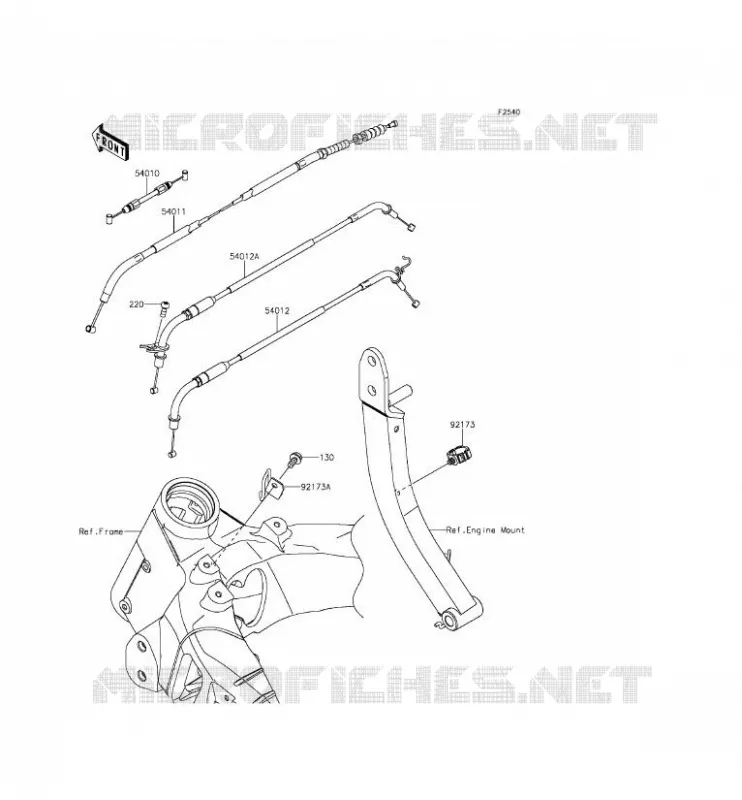 CABLES Kawasaki MOTOS 1000 2014 Z1000  ZR1000FEF