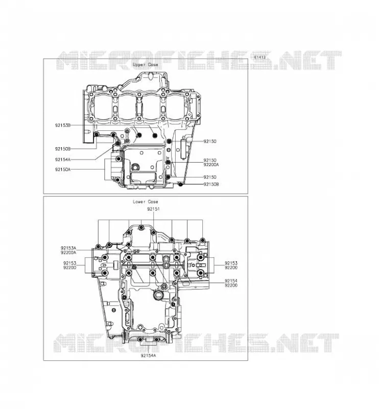 CRANKCASE BOLT Kawasaki MOTOS 1000 2014 Z1000  ZR1000FEF