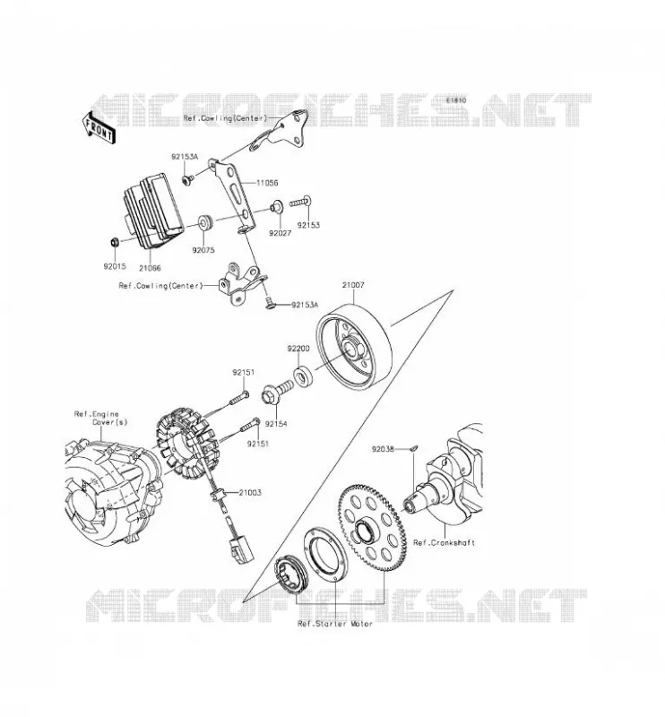 GENERATOR Kawasaki MOTOS 1000 2014 Z1000  ZR1000FEF