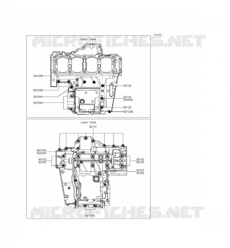 CRANKCASE BOLT Kawasaki MOTOS 1000 2014 Z1000  ZR1000FEF
