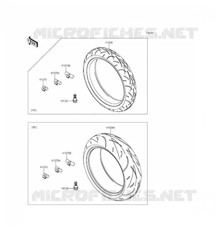 TIRES Kawasaki MOTOS 1000 2015 Z1000  ZR1000FFF