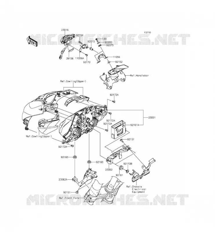 LENS(S) Kawasaki MOTOS 1000 2015 Z1000  ZR1000FFF