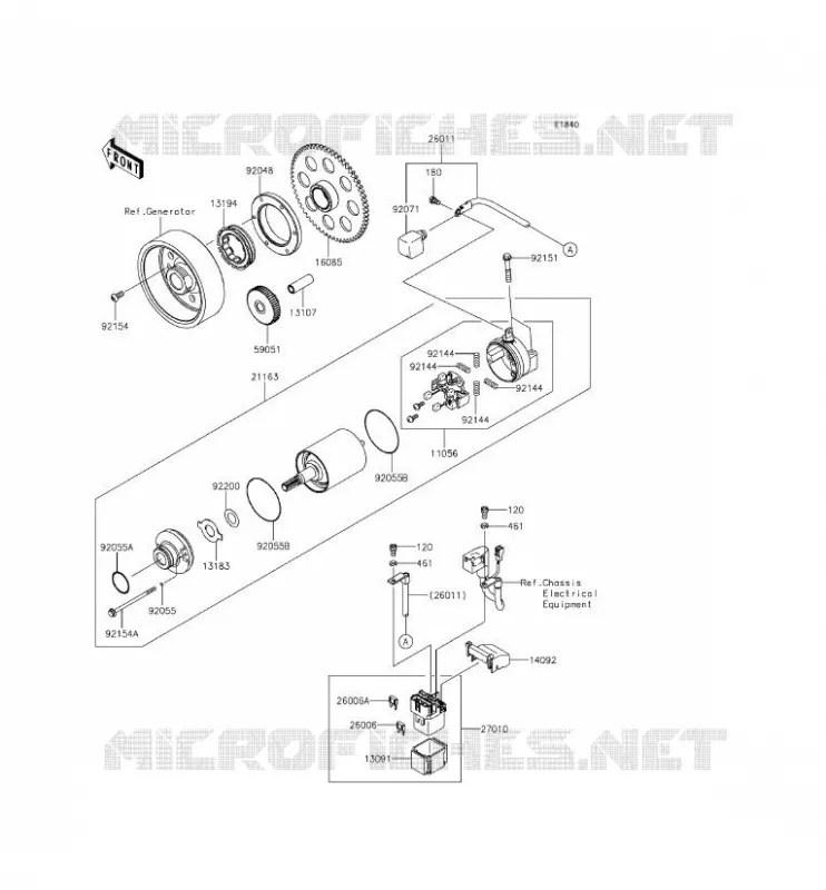 STARTER MOTOR Kawasaki MOTOS 1000 2014 Z1000 ABS  ZR1000GEFA