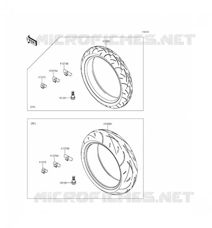 TIRES Kawasaki MOTOS 1000 2015 Z1000 ABS  ZR1000GFF
