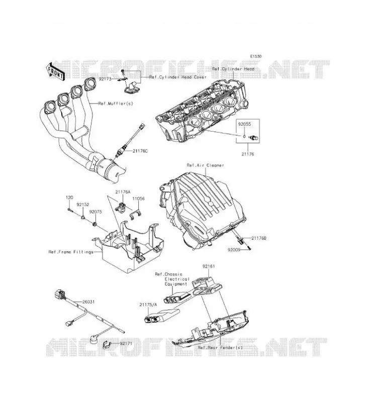 FUEL INJECTION Kawasaki MOTOS 1000 2015 Z1000 ABS  ZR1000GFF